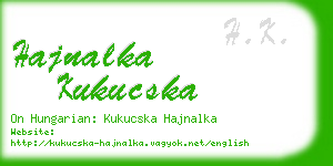 hajnalka kukucska business card